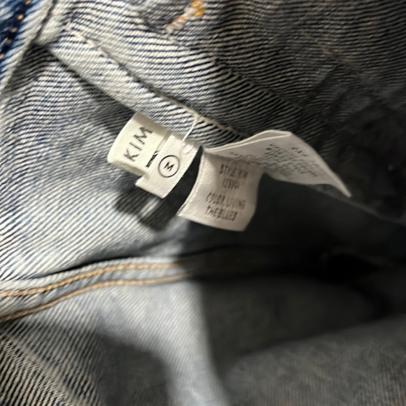 NWT GRLFRND Denim Kim Boyfriend Trucker Jacket medium - Picture 2 of 5